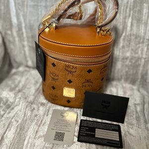 MCM Cylinder Visetos Shoulder Bag